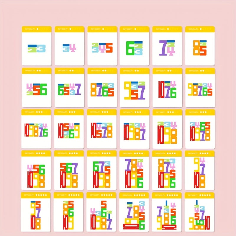 Wooden Digital Building Blocks – Logical Number Stacking Toy for Kids - Kid Zone